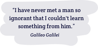 Famous quote by Galilei